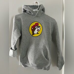 Gray Kids Hoodie with Buc-ees Logo